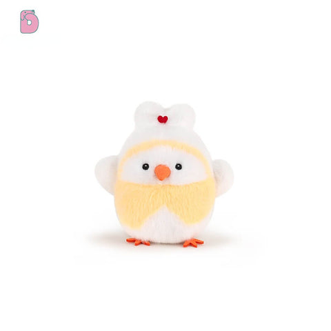 Duoai Original Cute Chick Plush Keychain – 3.9" Mini Backpack Charm, Creative Chicken Bag Pendant & Gift for Girls