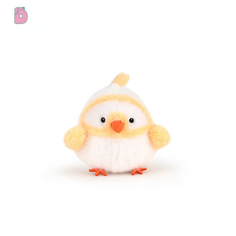 Duoai Original Cute Chick Plush Keychain – 3.9" Mini Backpack Charm, Creative Chicken Bag Pendant & Gift for Girls