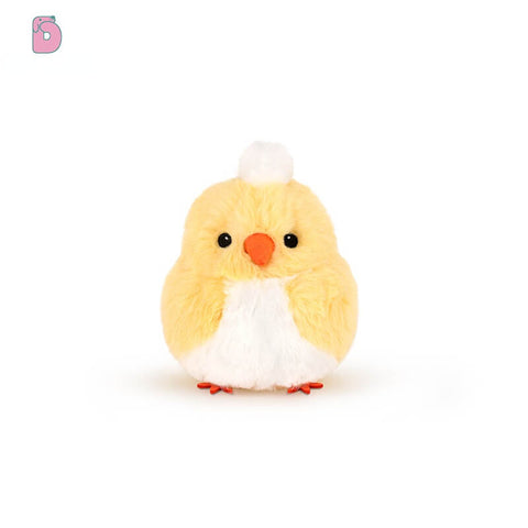 Duoai Original Cute Chick Plush Keychain – 3.9" Mini Backpack Charm, Creative Chicken Bag Pendant & Gift for Girls