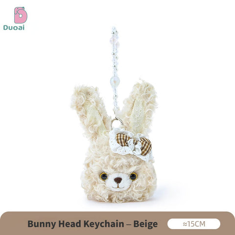Duoai Original Curly Bunny Plush Collection – Kawaii Bunny Stuffed Animal & Keychain Cute Gift Collection