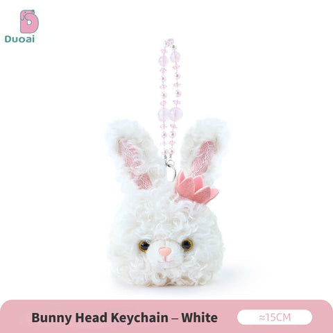 Duoai Original Curly Bunny Plush Collection – Kawaii Bunny Stuffed Animal & Keychain Cute Gift Collection