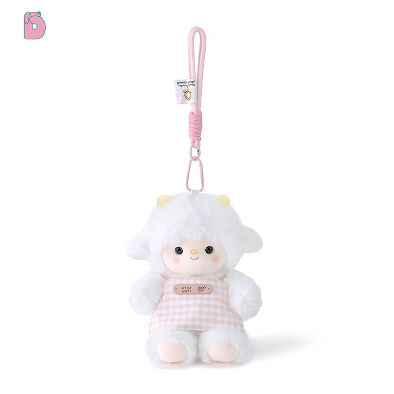 Duoai Angel Sheep Keychain Plush – 7.9" Cute Mini Hanging Lamb Toy for Desk, Study & Gift, Original Blue & Pink Sheep Plush Duoai Plush
