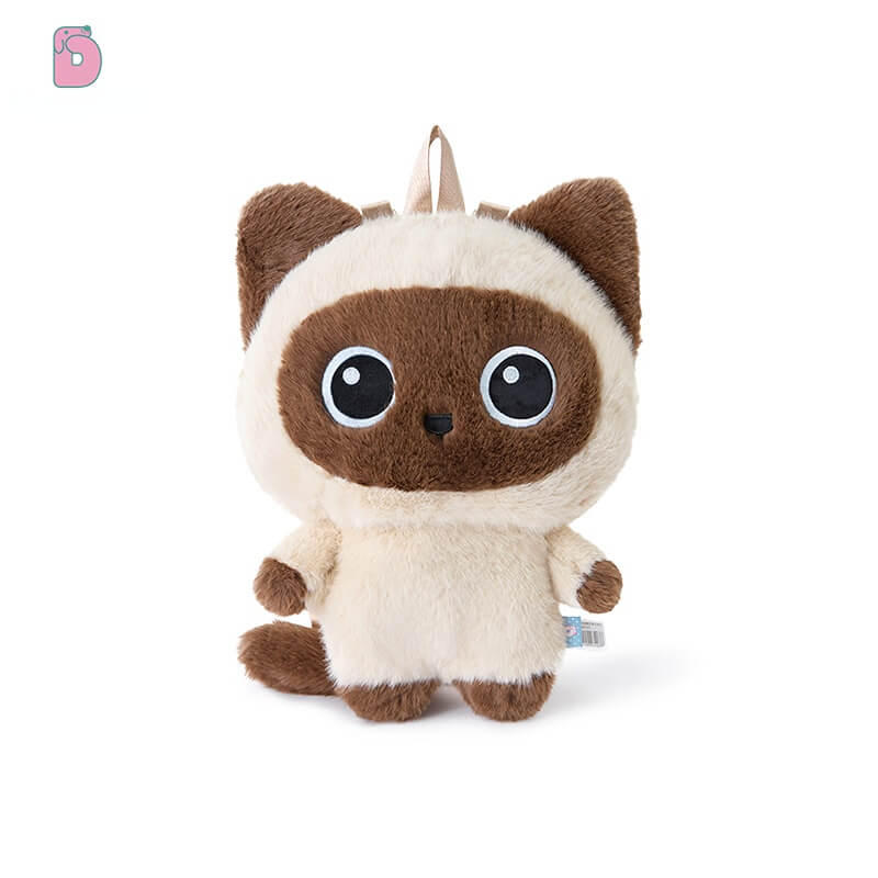 Duoai Original Cat Plush Backpack – 50cm (19.7") Cute Stuffed Animal Shoulder Bag, Realistic Cat Toy Backpack Gift for Girls Duoai Plush