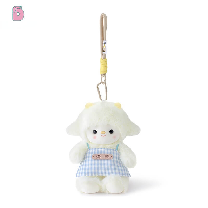 Duoai Angel Sheep Keychain Plush – 7.9" Cute Mini Hanging Lamb Toy for Desk, Study & Gift, Original Blue & Pink Sheep Plush Duoai Plush