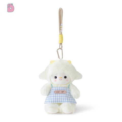 Duoai Angel Sheep Keychain Plush – 7.9" Cute Mini Hanging Lamb Toy for Desk, Study & Gift, Original Blue & Pink Sheep Plush Duoai Plush