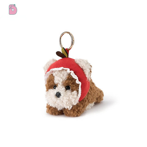 Duoai Vintage Dog Plush Keychain – Cute Bag Charm (3.1" / 5.5")