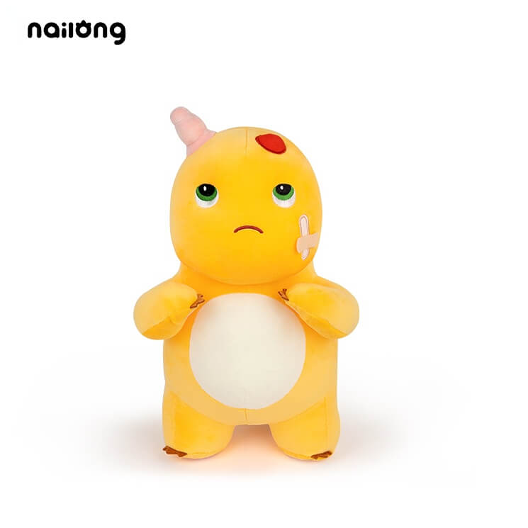 🥺 NAILONG Not-So-Tough Dragon Plush – 15.7" Embroidered Sad Face Stuffed Toy, Cute & Huggable Dino Gift Duoai Plush