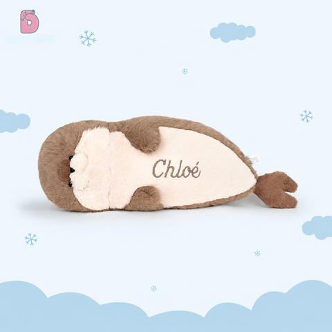Personalized Giant Seal Plush – Custom Name Embroidered Hug Pillow