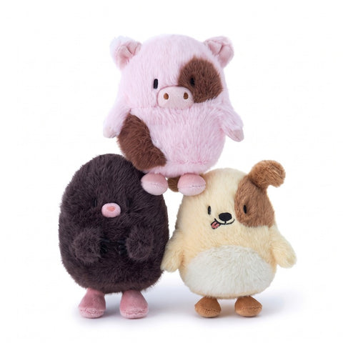 Duoai Original Animal Flurry Bean Bag Plush – Kawaii Mole Dog & Pig Stuffed Animal Collection
