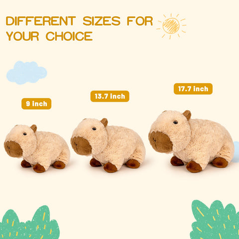 Duoai Plush Giant Capybara Stuffed Animal – Soft Furry Plush Pillow, Cuddly Toy for Kids, Perfect Birthday Gift (17.7 Inches) Duoai Plush