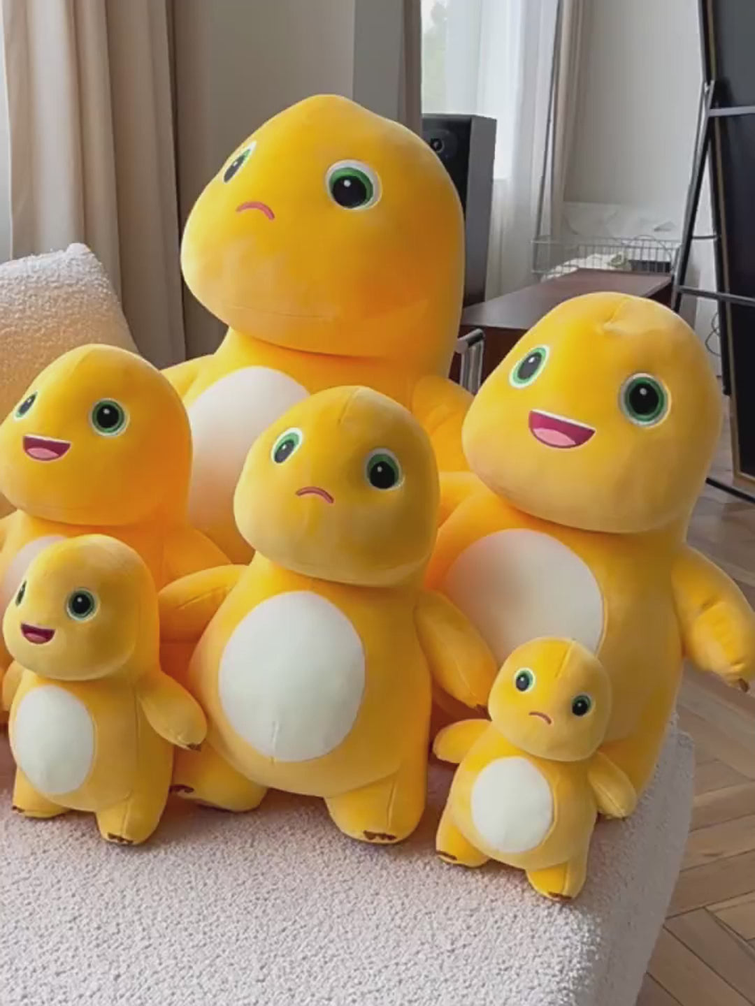 Duoai NAILONG – Baby Dino Plush in 5 Sizes + Free Keychain with 24"